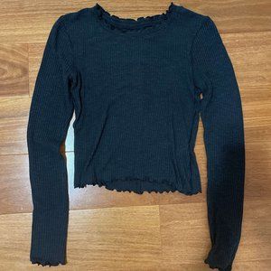Abercrombie and Fitch Ruffled Long Sleeve